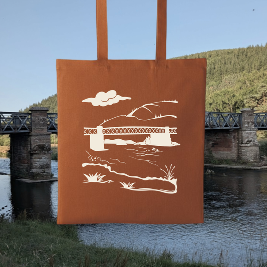 "The Tweed Bridge, Innerleithen" Tote Bag