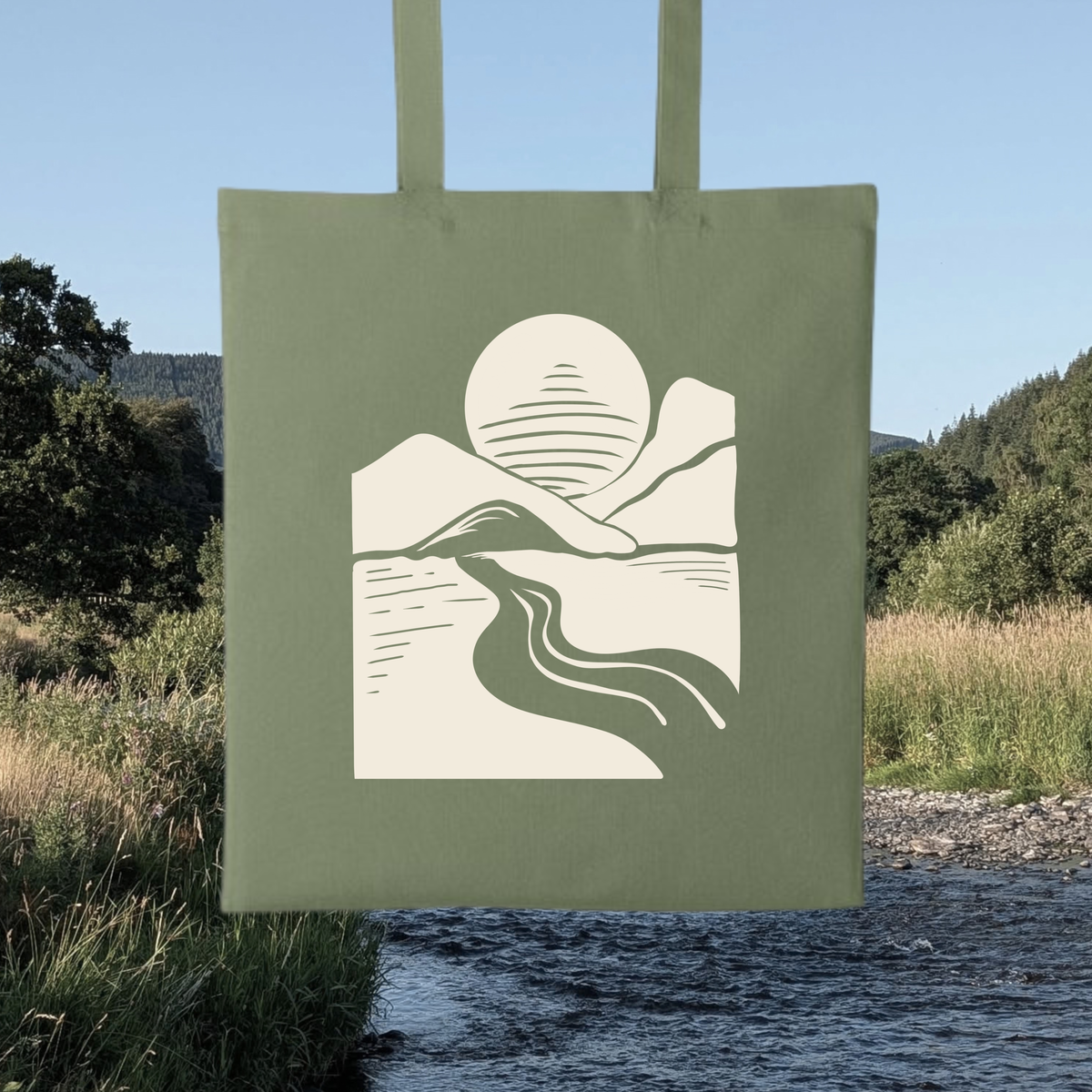 "Hills Over The Tweed" Tote Bag